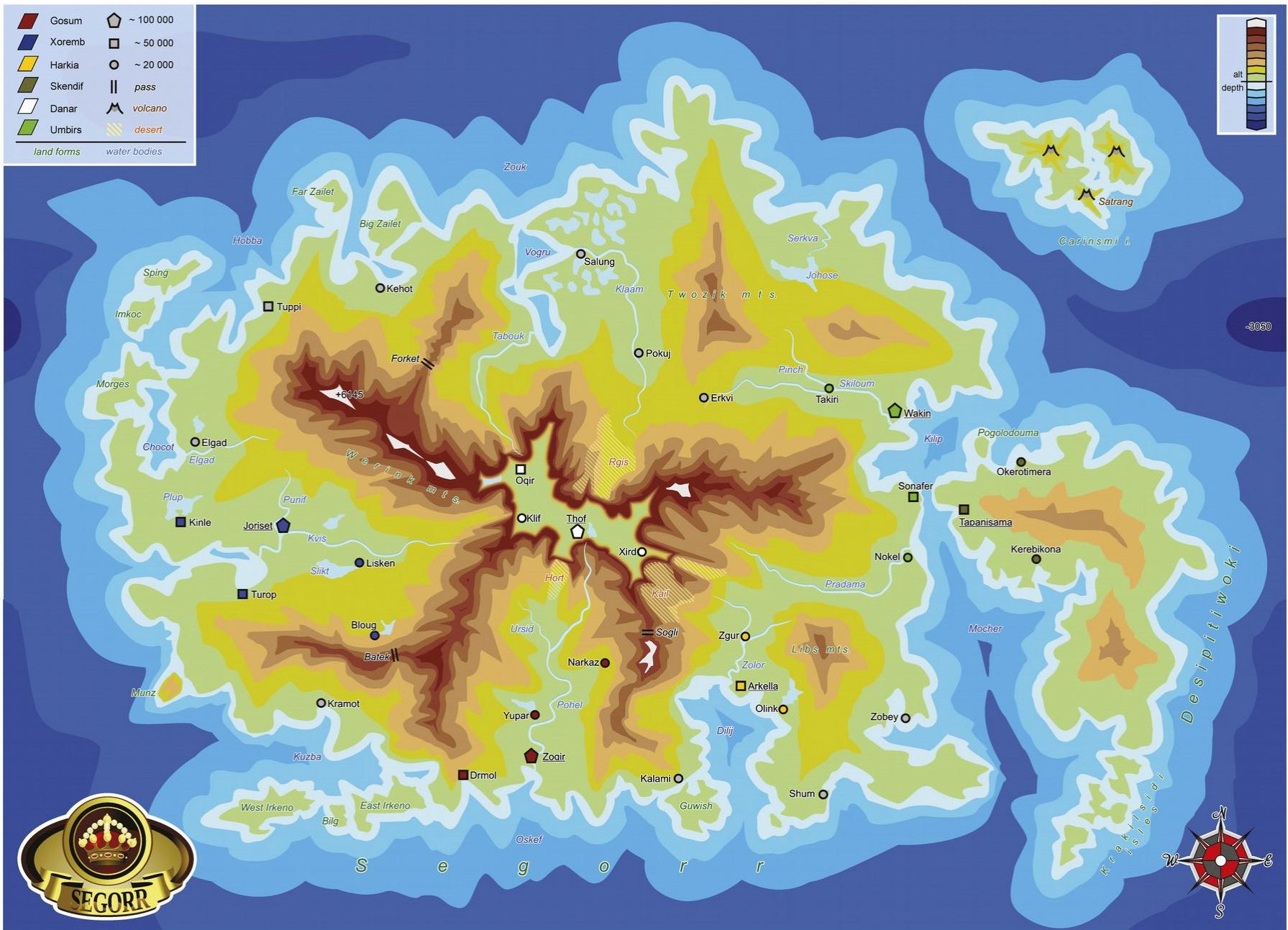 Mapa Segorru