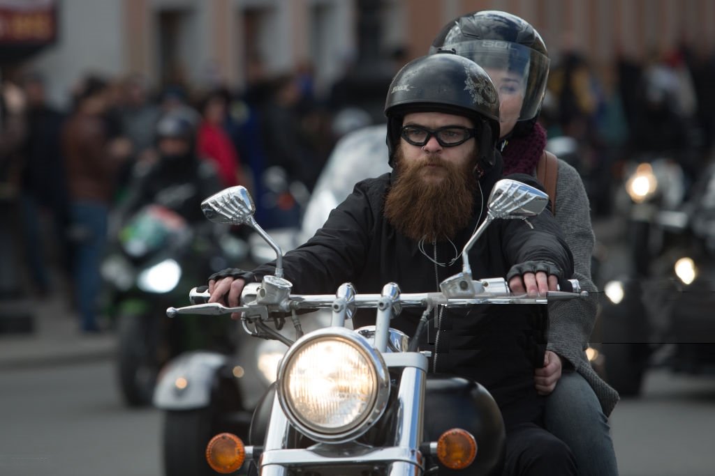 Dobryňa Nikitič s Nastasjou na motocyklu (loni)